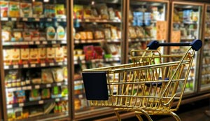 Food packed in a supermarket