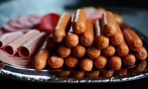 Wurstel, sausages and cold cuts: examples of processed meat