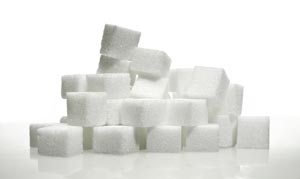 White sugar cubes