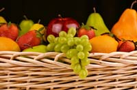 Basket of fresh fruits